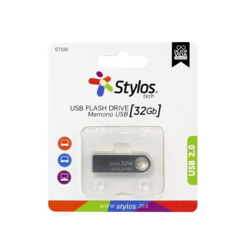 MEMORIA FLASH STYLOS USB 2.0, 32GB, METALICA STMUSB3B 