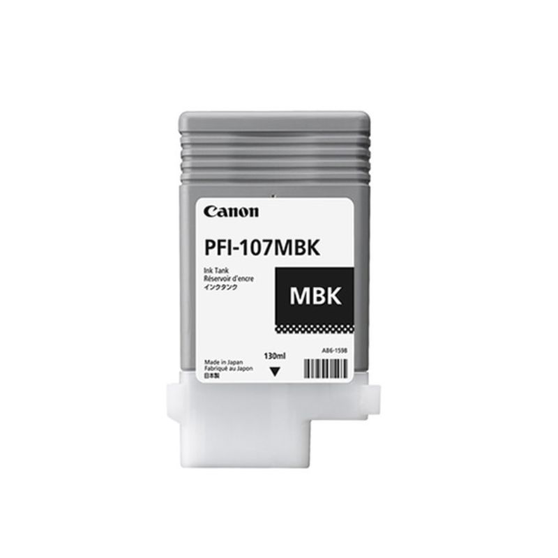 TANQUE TINTA CANON PFI-107MBK, COLOR NEGRO MATE, 130ML  6704B001AA 