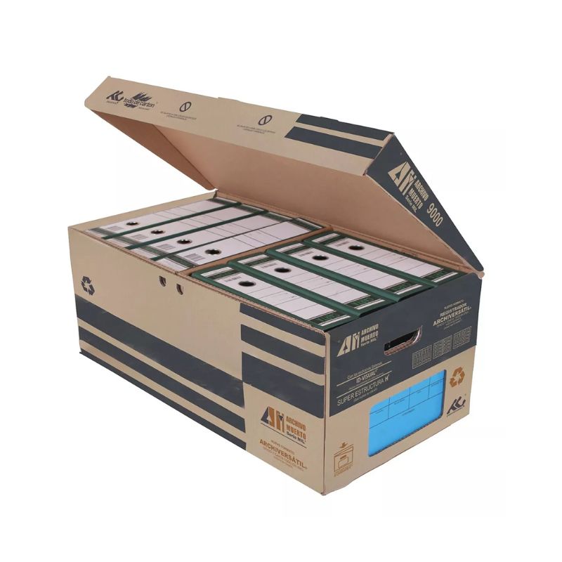 CAJA DE ARCHIVO MUERTO TODO DE CARTON AM-9000K-B1 LINER KRAFT PARA REGISTRADOR CARTA/OFICIO    AM-9000K-B1