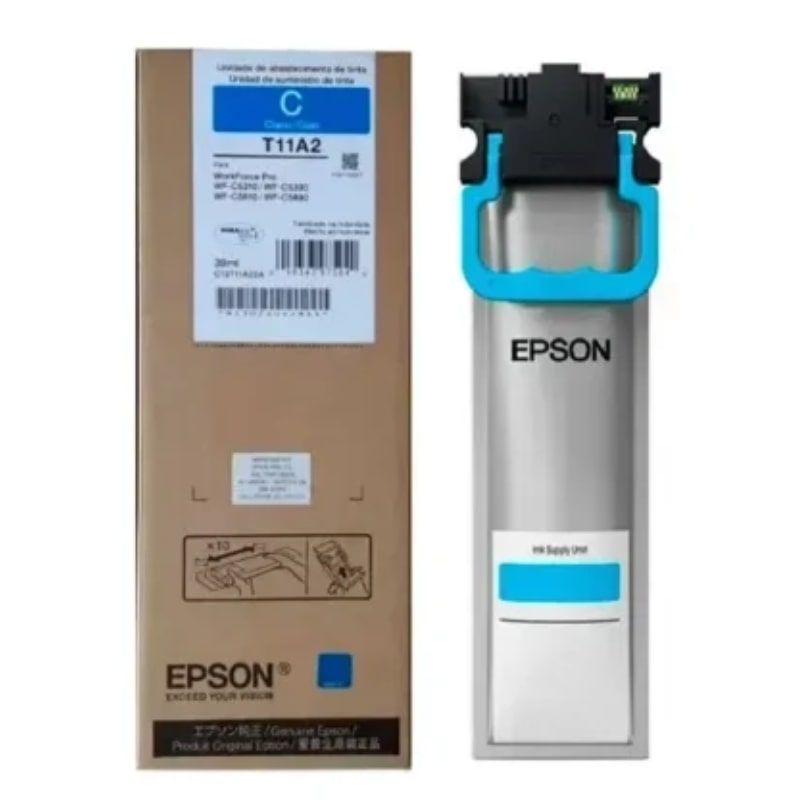 TINTA EPSON T11A, WORKFORCE 39ML WF C5310/C5390/C5810/C5890, COLOR CIAN    T11A220-AL