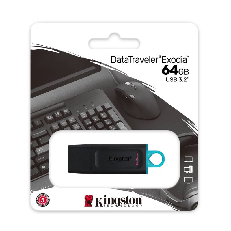 MEMORIA USB KINGSTON DATATRAVELER EXODIA 64GB 3.2 GEN 1    DTX/64GB