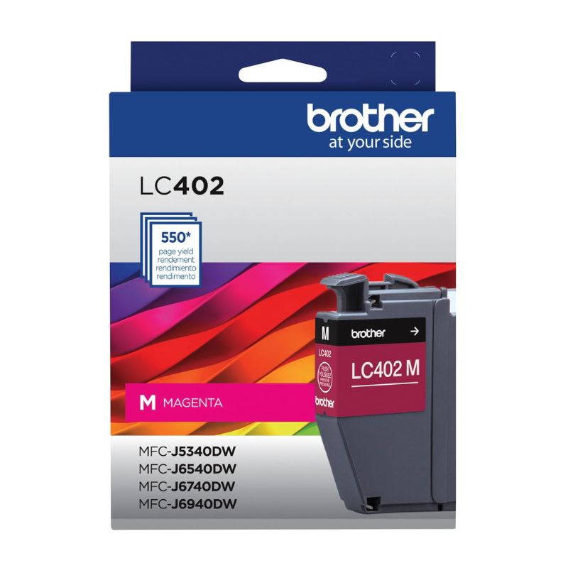 TINTA BROTHER LC402 ALTO RENDIMIENTO HASTA 550 PÁGINAS COLOR MAGENTA    LC402M