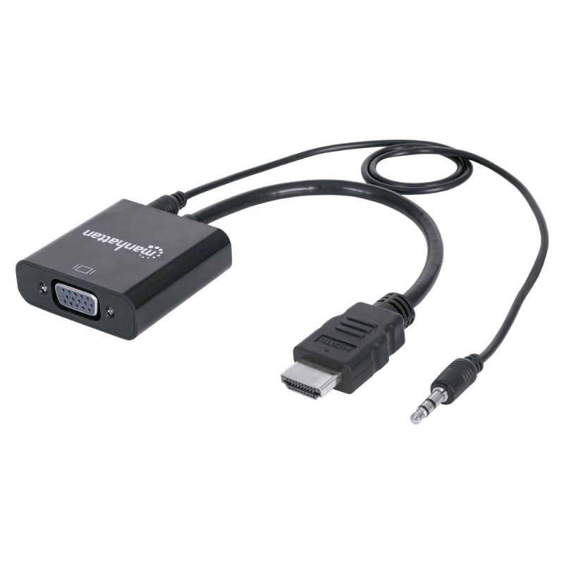 CONVERTIDOR VIDEO MANHATTAN 151559, HDMI A VGA AUDIO, BOLSA    151559