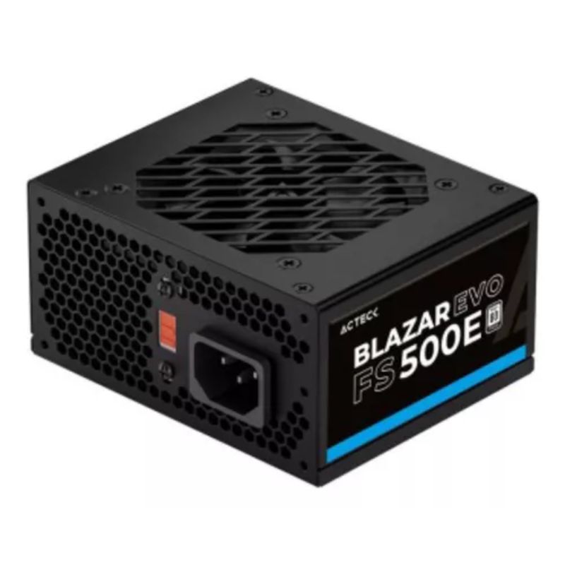 FUENTE DE PODER ACTECK BLAZAR EVO FS500E SFX 500W 1X20+4 PIN + 1XATX 4 + 2XSATA 2XMOLEX 4 PIN NEGRO    ES-05002E