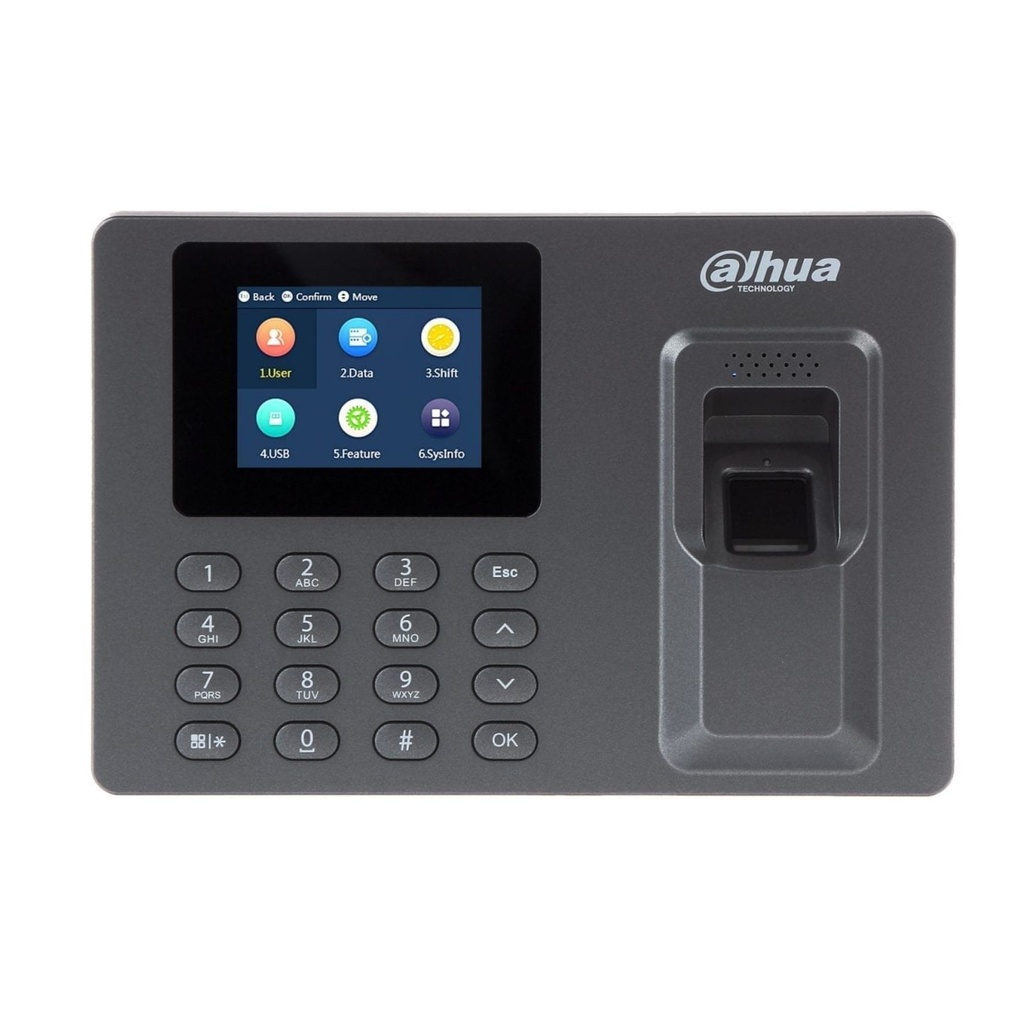 CONTROL DE ASISTENCIA DAHUA DHI-ASA1222E-S, PANTALLA A COLOR DE 2.4/ 1000 USUARIOS Y 100,000 REGISTROS, COMUNICACIÓN TCP/IP/SOPORTA PASSWORDS, PUERTO USB PARA ACTUALIZACIÓN NB    DHI-ASA1222E-S