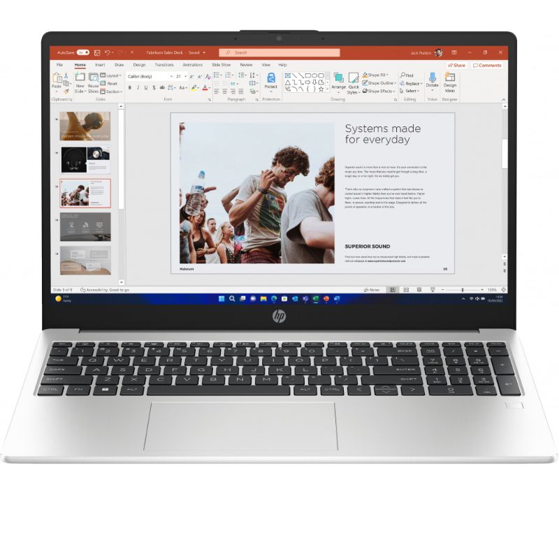 LAPTOP HP 250 G10 INTEL CORE I5 1334U 8GB (1X8GB)DDR4 SSD 512GB 15.6 FHD TEC ILUM WIFI 6 +BT 5.3 WIN 11 HOME 1-1-0 PLATA 198990147727    B5UZ7AT