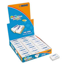 GOMA MAE BLANCA ESCOLAR POR PIEZA GM-30BEPZA