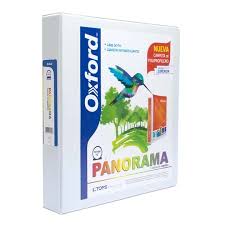 CARPETA PANORÁMICA OXFORD  PP00504 TAMAÑO CARTA BLANCA DE 0.5 PULGADA HERRAJE "O", PP00504