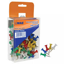 CAJA DE PINES MAE PP-100  COLORES SOLIDOS CON 100 PIEZAS, PP-100