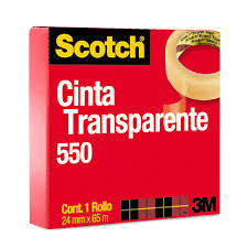 CINTA SCOTCH 550 TRANSPARENTE 3M 24X65, 70071085917 