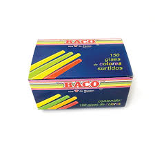 GIS BACO COLORES SURTIDOS CAJA CON 150 PIEZAS, 7501174972221
