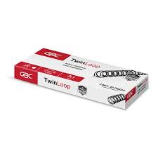 ARILLO METALICO GBC TWIN LOOP COLOR NEGRO DE3/8 PULGADAS, CAJA CON 20 PIEZAS, P7231