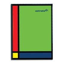 LIBRETA ESTRELLA 78 1/4 PASTA DURA FORMA FRANCESA ESTRELLA RAYA 96 HOJAS, 602760000780