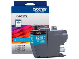 TINTA BROTHER LC402XL SÚPER ALTO RENDIMIENTO HASTA 1500 PÁGINAS COLOR CIAN, LC402XLC