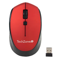 TZ19MOU01-INAR  MOUSE INALÁMBRICO START RED TECHZONE, HASTA 1600 DPI'S, 3 BOTONES, TEXTURA EN RUBBER, 1 AÑO DE GARANTÍA.