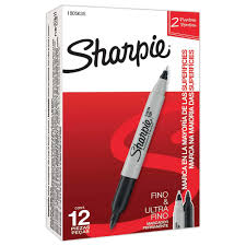 MARCADOR SHARPIE DOBLE PUNTA NEGRO CAJACON 12 PIEZAS, 32001B