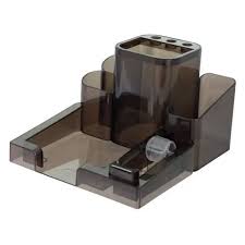 ORGANIZADOR MAE M740.1 DE ESCRITORIO CON PORTA LAPIZ NOTAS CLIPS COLOR HUMO MAE
