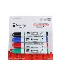 MARCADORES NEXTEP PARA PIZARRÓN BLANCO JUEGO 8 COLORES PUNTA GRUESA CINCEL 4MM. NE-078X