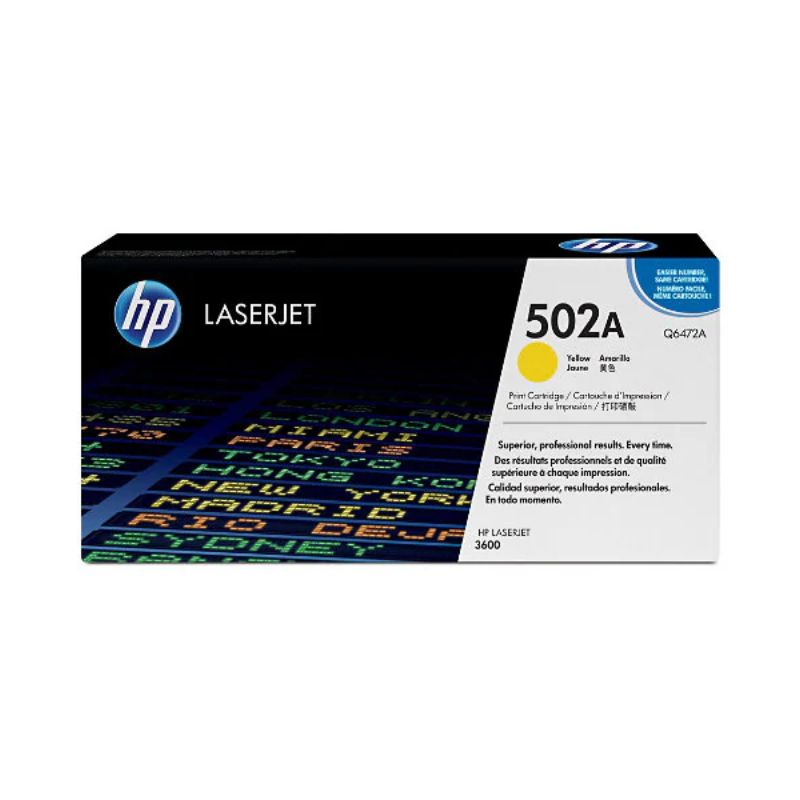 TONER HP MOD 502A, LASERJET SERIES 3600/3800, COLOR AMARILLO  Q6472A