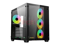 GABINETE GAMER BALAM RUSH TANK PRO GM930  ATX - MINI TORRE MICRO ATX - MINI ITX  PANEL CRISTAL TEMPLADO REMOVIBLE  VENTILADOR RGB MALLA METALICA 2 X SSD - 2 X HDD  NEGRO, BR-935944