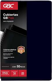  CUBIERTA PLÁSTICA OFICIO GBPLAK LISO GBCCOLOR NEGRO, CLAVE: P3549 | GBC-PAS-P3549 | UPC: 7501357035491