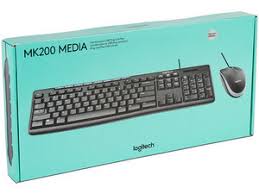 TECLADO / MOUSE LOGITECH MK200 NEGRO ALAMBRICOS MULTIMEDIA / OPTICO USB PC 920-002716