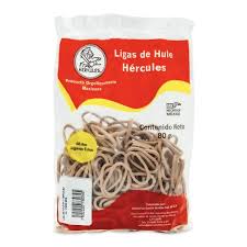 LIGAS HERCULES DE HULE NATURAL NO. 10. BOLSA CON 80 GRAMOS 7502220730338