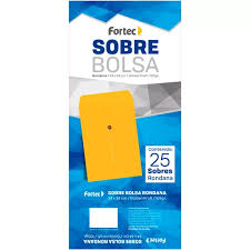 SOBRE FORTEC KRAFT CON RONDANA OFICIO CAJA CON 25 PIEZAS, B-24-KR