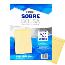 SOBRE FORTEC MANILA ENGOMADO ESQUELA CAJA CON 50 PIEZAS, B-16-MG