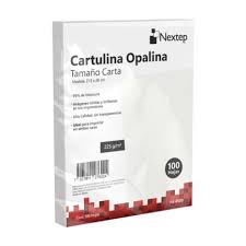 PAPEL OPALINA NEXTEP BLANCA C/100 125 GR, NE-012C