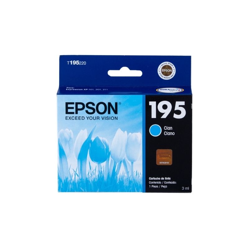CARTUCHO EPSON MOD 195, T195220 SERIES XP-201/10/ 101 CYAN T195220-AL 