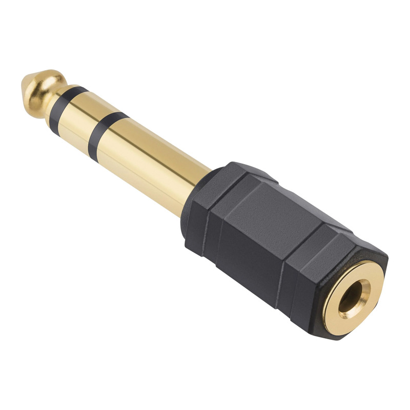 ADAPTADOR S/M ADAPTADOR ELITE DE PLUG 3,5 MM A JACK 6,3 MM, ESTEREO, 252-155