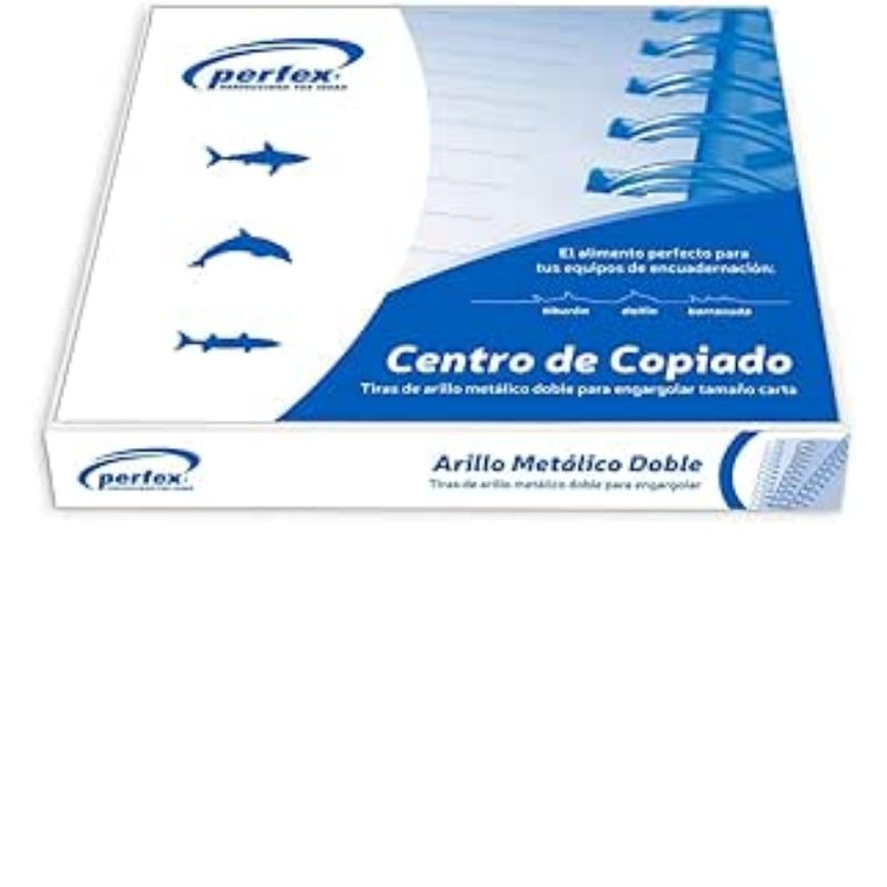 ARILLO METALICO PERFEX C.COPIADO MED. 3/8 PASO 3:1 COLOR NEGRO TAMAÑO CARTA CON 20 PIEZAS, PER3/8