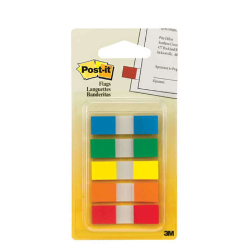 BANDERITAS ADHESIVAS 3M MOD 683-5CF POST-IT MINI, C/100 HOJAS, 5 COLORES   021200718632