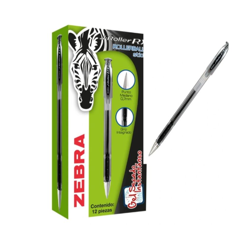 BOLIGRAFO ZEBRA POR PIEZA MOD 8000 J-ROLLER GEL PUNTO MEDIANO (MEDIANO 0.7 MM) TINTA NEGRA DE ACEITE TRANSPARENTE    7501901680009PZA