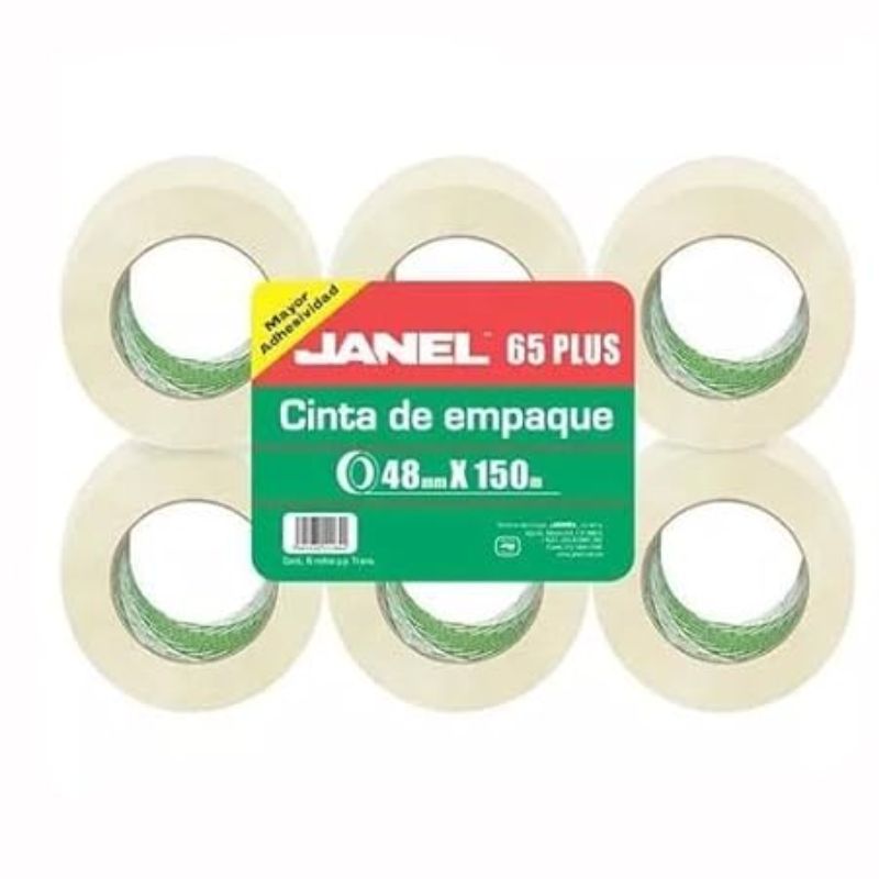 CINTA JANEL EMPAQUE TRANSPARENTE .048X150MTS  0654815700PZA