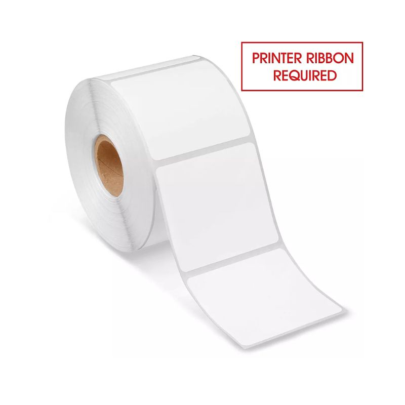 ETIQUETAS ULINE  DE ESCRITORIO DE TRANSFERENCIA TÉRMICA - 2 1⁄4 X 2", REQUIEREN CINTAS, 57 X 48 MM    S-7417