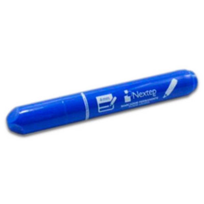 MARCADOR NEXTEP NE-076, PERMANENTE, PUNTA GRUESA CINCEL 4MM, COLOR AZUL    NE-076PZA