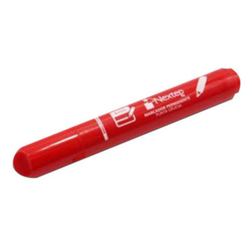 MARCADOR NEXTEP NE-075, PERMANENTE, PUNTA GRUESA CINCEL 4MM, COLOR ROJO    NE-075PZA