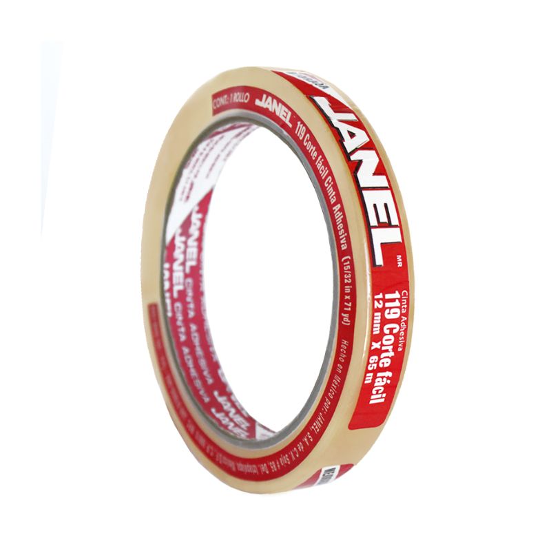 CINTA ADHESIVA JANEL MOD 119 TRANSPARENTE DE 12X65 MTS 1191265100