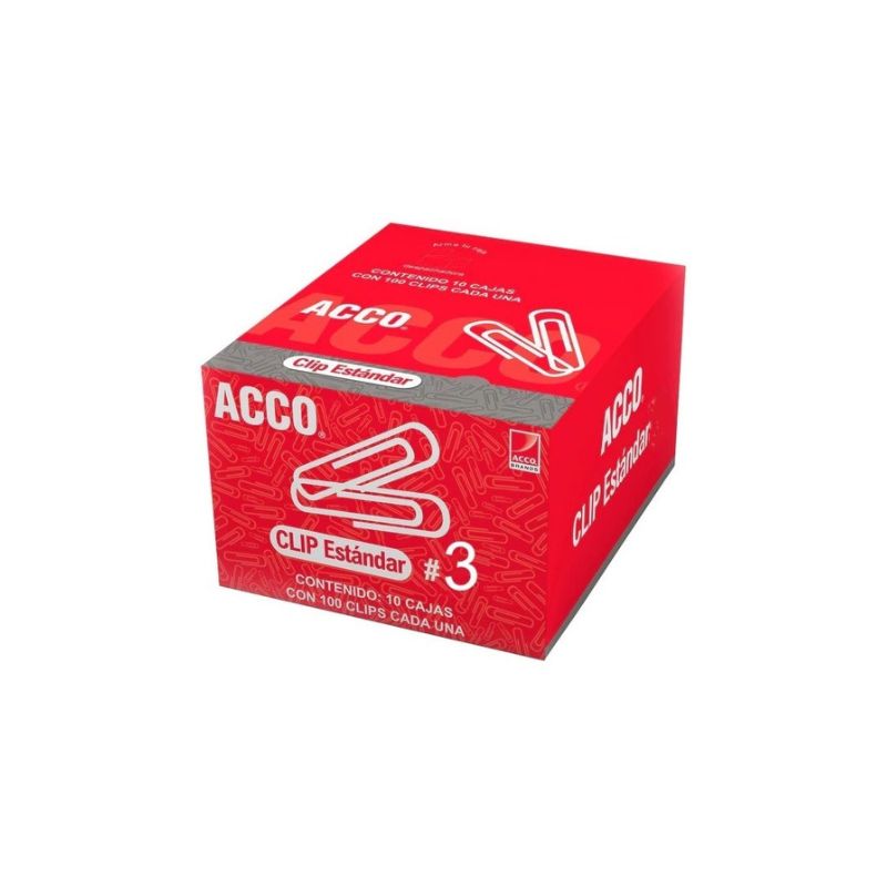 CLIP ACCO MOD ESTANDAR NO 3 CON 100 PIEZAS P1670