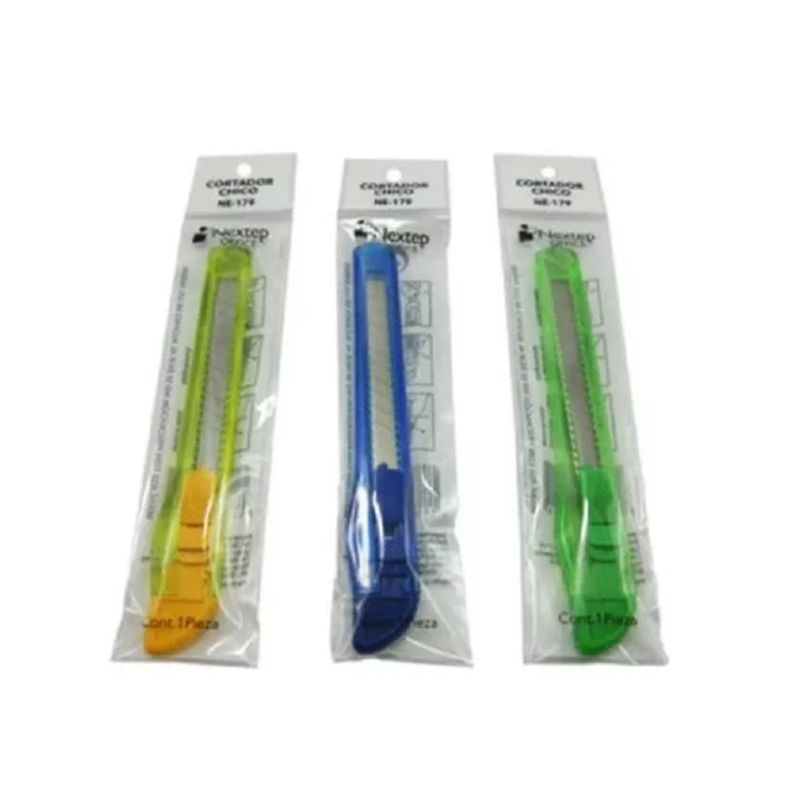 CUTTER PLASTICO NEXTEP CHICO NAVAJA 9MM   NE-179