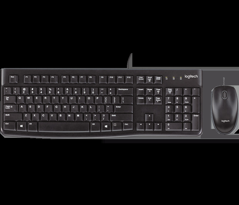 KIT LOGITECH MOD MK120 CON TECLADO Y MOUSE LOGITECH MK120 CONEXION USB COLOR NEGRO, MOUSE OPTICO 3 SCROLL Y 1000DPI 920-004428