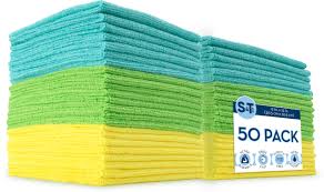 PAÑOS DE LIMPIEZA S&T INC. PAÑOS DE MICROFIBRA 11.5 X 11.5 PULGADAS REUTILIZABLE, TOALLAS MULTIUSOS SUPER ABSORBENTES    B0813W4LZH 