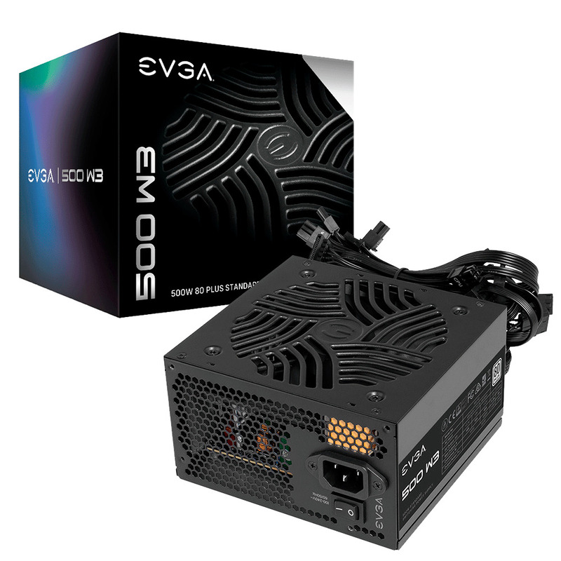 FUENTE DE PODER EVGA 500 W3 DE 500W, ATX, 80 PLUS WHITE, 100-W3-0500-K