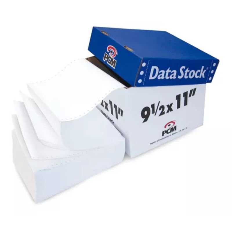 PAPEL PCM DATA STOCK 9.5X11" 2TANTO BLANCO C/1500 HOJAS 10R4246