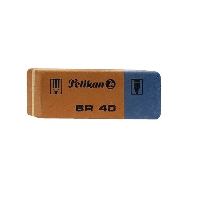 GOMA PELIKAN BR-40 BICOLOR ROJA Y AZUL GRANDE GOMA DE CAUCHO 7501015200964