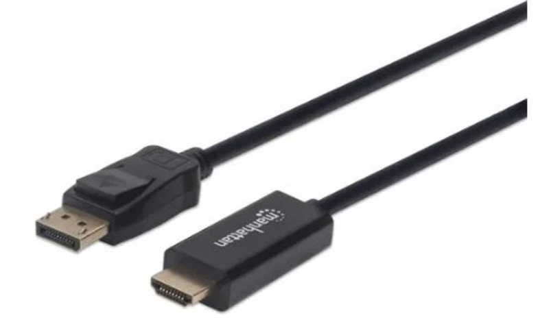 CABLE MANHATTAN DISPLAY PORT-M A HDMI-M 4K 1.8M COLOR NEGRO 153201
