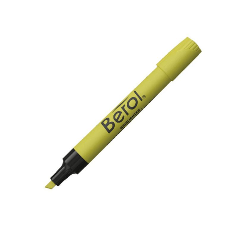 MARCADOR BEROL MOD MARCATEXTOS 2101 COLOR AMARILLO 1776635