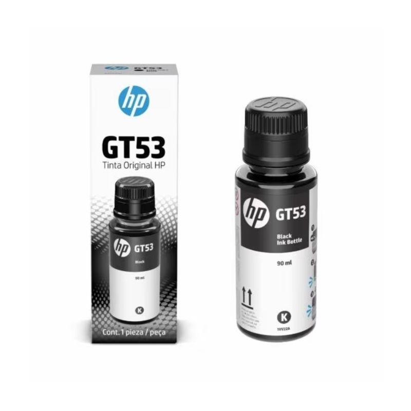 TINTA HP MOD GT53, SERIES HP DESKJET BASADA EN COLORANTES, HASTA 4,000 PAGINAS, COLOR NEGRO 1VV22AL